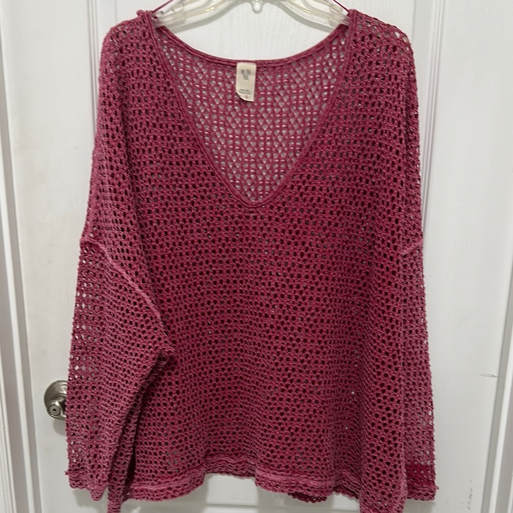 We The Free Pink Oversized Top